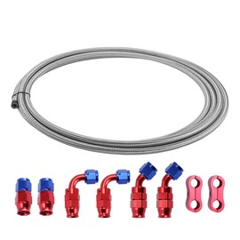 INFINAUTO AN6 Fuel Line Kit 15.09ft Vacuum Hose Automotive Fuel Hose with Adapters 1 Set