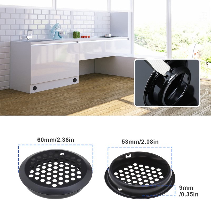 eMagTech Pack of 10 Ventilation Grille Ventilation Slits 60 mm
