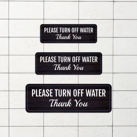 Standard Plus Please Turn Off Water Thank You Wall or Door Sign | Public Spaces Signage - Small