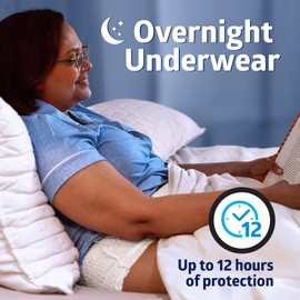 FitRight Overnight Unisex Extra Large Underwear, (56-68 in Waist) 48 Count (4 Bags of 12), Maximum All Night Disposable Incontinence Protection, Pull-On Absorbent Underwear for Men and Women