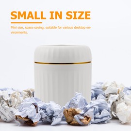 SHINEOFI Mini Trash Can Countertop Waste Can with Lid Waste Basket Mini Bin for Coffee Table Bathroom Vanity Top