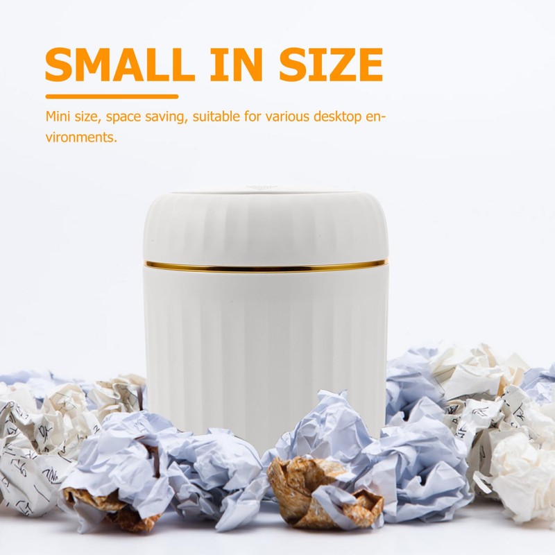 SHINEOFI Mini Trash Can Countertop Waste Can with Lid Waste