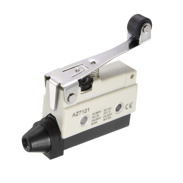 uxcell AZ-7121 SPDT 1NO+1NC Microswitch Panel Mount Roller Plunger Type Micro Limit Switch