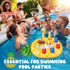 dellyy Pineapple Inflatable Drink Holder, Pool 2-in-1 Drinks and Snack
