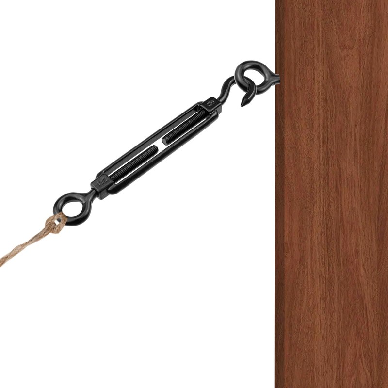 Antrader M6 Hook and Eye Turnbuckle,4Pcs M6 Stainless Steel 304