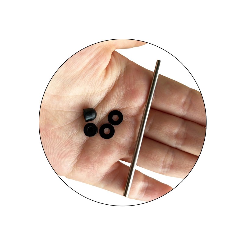 Stainless Steel Impeller Shaft with end Caps and Washers Suitable