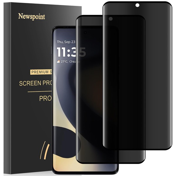 [2 Pack] Moto Edge 2024 Privacy Screen Protector, Anti-Spy 9H