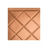 FASÄDE Quilted Decorative Vinyl Backsplash Panel in Polished Copper (6X6
