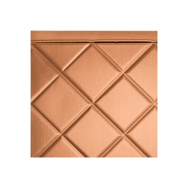 FASÄDE Quilted Decorative Vinyl Backsplash Panel in Polished Copper (6X6 Inch Sample)