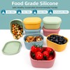 fecoqi 10oz(8pcs) Silicone Snack Containers Food Storage Containers, Reusable Small