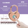 Tcyoatoa Heart Shaped Fingerprint Padlock, Small Smart Padlock for Gym