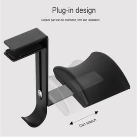 Upgraded Headphone Holder Hanger with Adjustable Clamp, Under Desk Hook Mount for Controller, Headphones & Headset, Built-in Cable Clip, Space-Saving Design | Durable & Stylish Organizer (Silver)