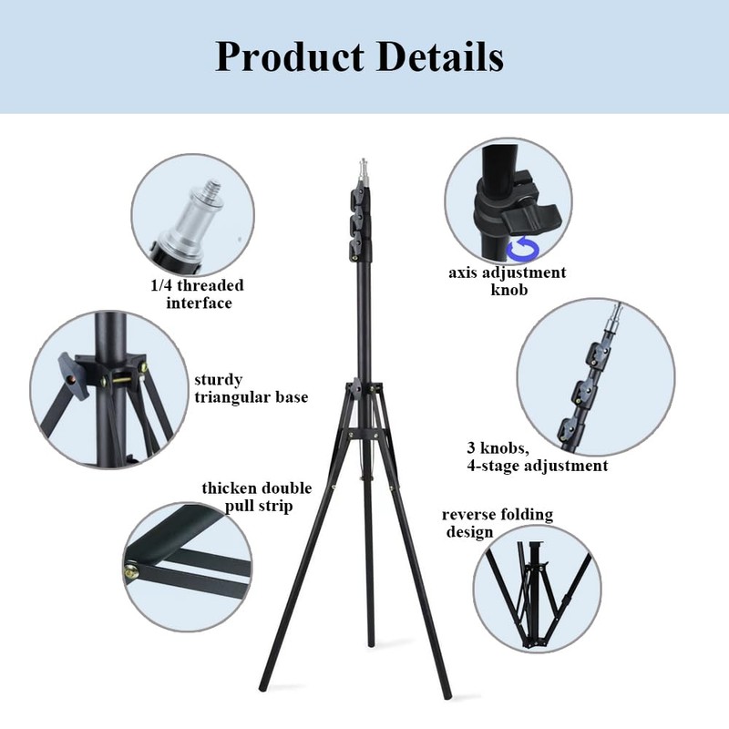 HANTAQ Mini Tripod Stand, Mini Projector Camera Stand Holder, Portable