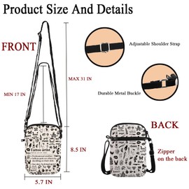 POFULL Tattoo Inspired Gift Tattooist Gift Tattoo Stylist Gift Tattoo Lover Gift Tattoo Artist Definition Crossbody Bag (Tattoo artist Cross Bag)