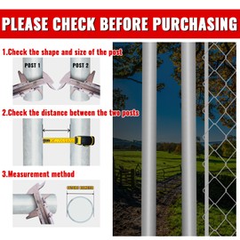VIVIDA 1-3/8" x 1-7/8" Chain Link Gate Latch, Fence Fork Latch for Metal Gates with Padlock Hole, Galvanized Steel, Chain Link Fence Parts, 1 PCS