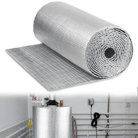 U0U Water Heater Blanket Insulation,10Ft x 16in Aluminum foil Water Heater Blankets,Hot Water Tank Insulation Blankets for Winter Insulations Reduces Heat Loss (Silver-16in x 10ft)