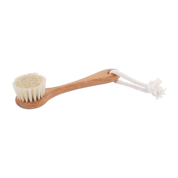 Redecker Goat Hair/Natural Pig Bristle Face Brush with Oiled Beechwood Handle, 5-3/4-Inches