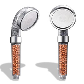 PARENCE. - Shower Head with Filter and Ionisation - Relaxing Rain Shower Head - Universal Shower Head with Filter/Mono Function 21 x 6.5 cm