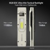 KZK EDC Flat Tactical Flashlight, Rechargeable Pocket Flash Light,Dual-Switches LED