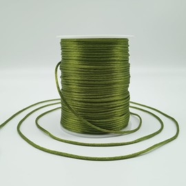 Cordón de nailon satinado de 2 mm para hacer joyas, pulseras, collares, abalorio de hilo de mouse, macramé, Kumihimo, nudo chino para manualidades