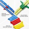 10-Piece Professional Sewing Ruler Set with 3 Stitch Guides and