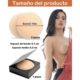 Genérico 2 Pares Pezoneras, Nippies, Cakes Nipple Cover, Cómodo De Usar, Muy Adecuado para Ocasiones Especiales como Bodas o Actividades Al Aire Libre, Así como Deportes como Nadar(con Caja)