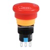 uxcell 16mm Mounting Hole Latching Emergency Stop Push Button Switch