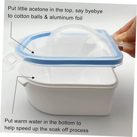 Healeved 2pcs Nail Soak Bowl for Manicure Care Softening Cuticles Material for Home and Salon Use Spa Tool for Nail Art