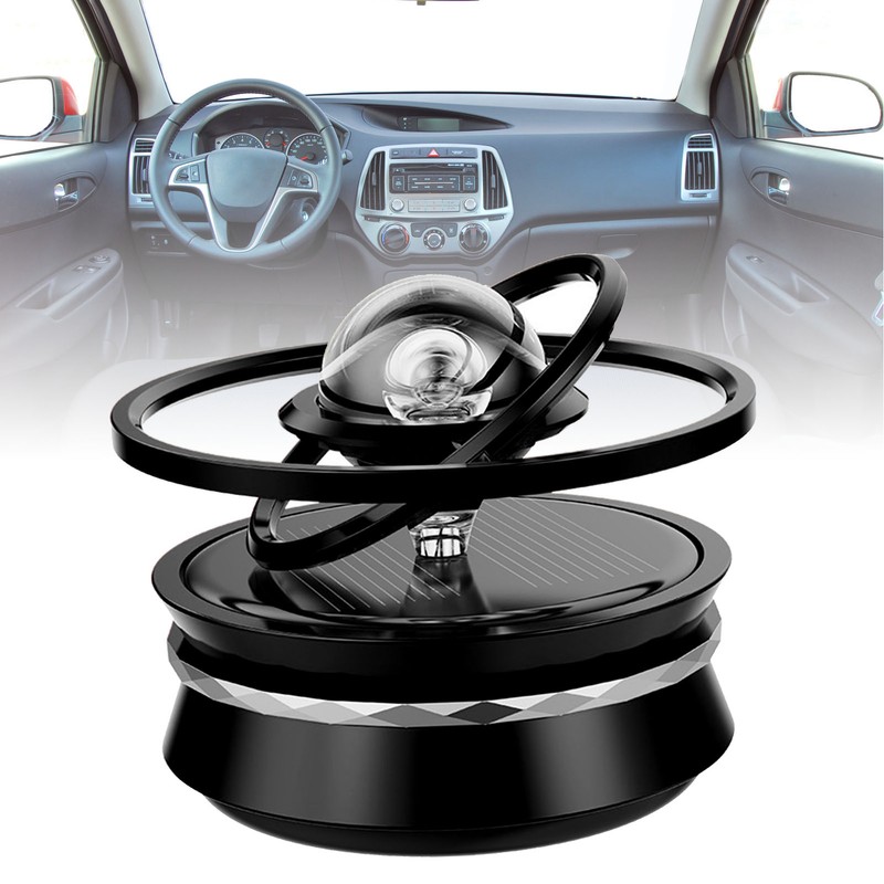 Car Aromatherapy Solar Energy Suspended Crystal Ball Rotating Car Aroma