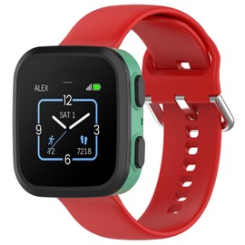 Watch Band Compatible with Garmin Bounce Band Silicone Straps Sport Wristbands intended for Garmin Bounce Smartwatch (Red)