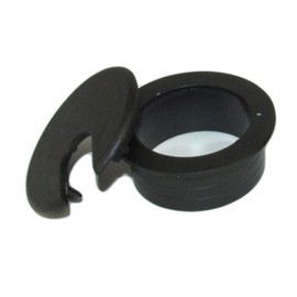 MyCableMart 1 1/2" Cut-Hole Size Black Round Wire Management Grommet with Removable Lid