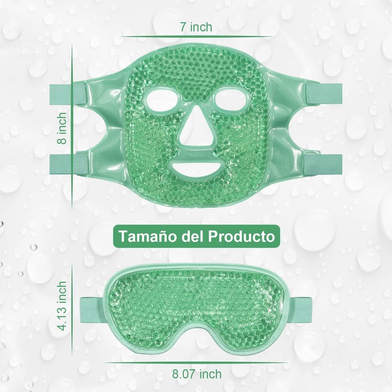 2PCS Máscara de Hielo para Ojos y Cara, Antifaz de