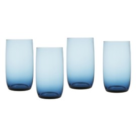 Fortessa Gala Glassware, 19 Oz. Iced Beverage (Set of 4), Cornflower Blue
