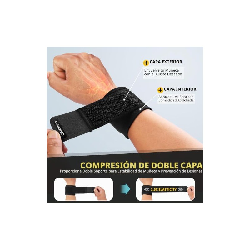 NOVIIML Wraps for Men and Women 2 Pack, Adjustable Compression