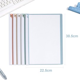 LIMEQKI Thermal Binding Covers A4, Application Folders, Pack of 5, Binding Capacity, Transparent PVC Heat Binding Cover and PP Back, Gradient Colours