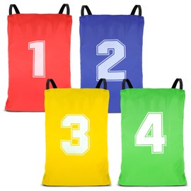 LPZMPZ Sack Bouncing Bags Children's Birthday Set, 4 Bouncy Bags, Outdoor Toy, Garden Games for Children, Children's Birthday Party Games for Birthday, Family Party (Red, Yellow, Blue, Green)