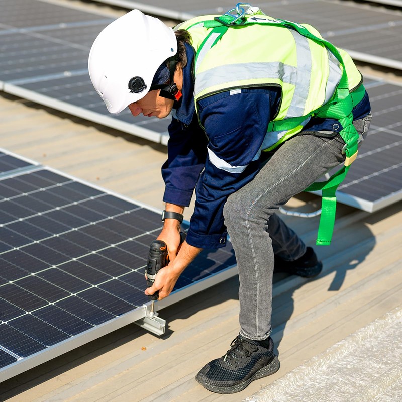 Sourcing Map 10pcs Aluminum Solar Panel End Clamps, Z Brackets