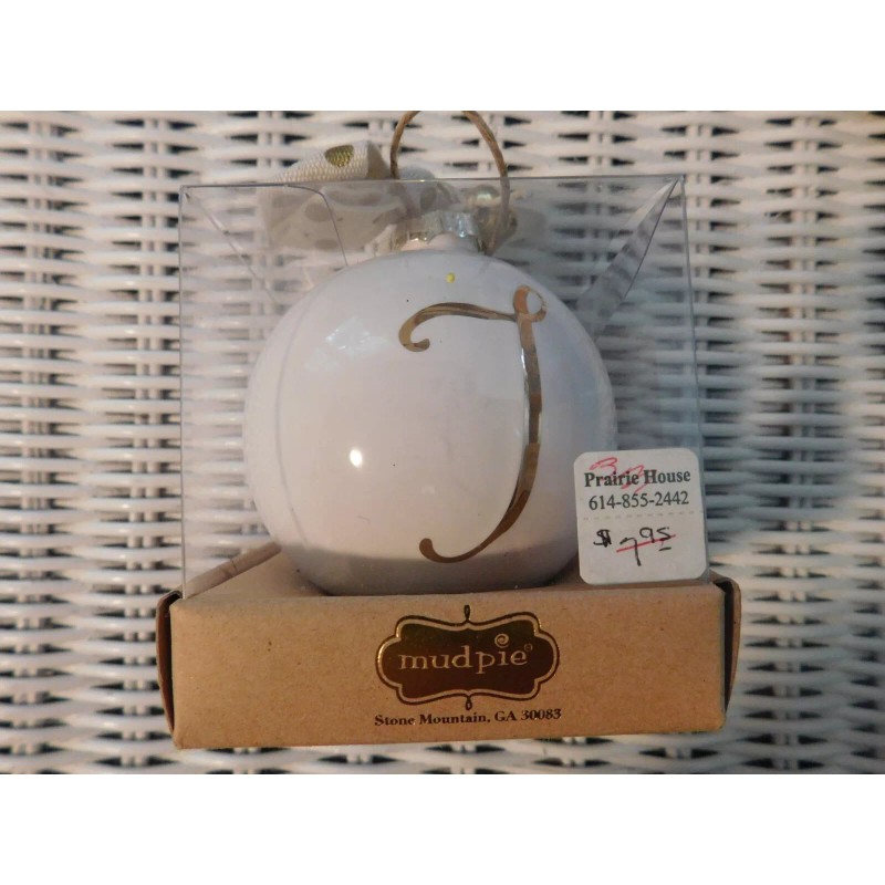 Mud Pie CHOICE OF MUD PIE TREE ORNAMENTS, 3" GOLD