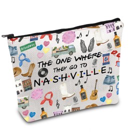 FOTAP Nashville Trip Makeup Bag Nashville Travel Gift Tennessee State Gifts Nashville Souvenir Gift Nashville Travel Bag Housewarming Gift (to Nashville)