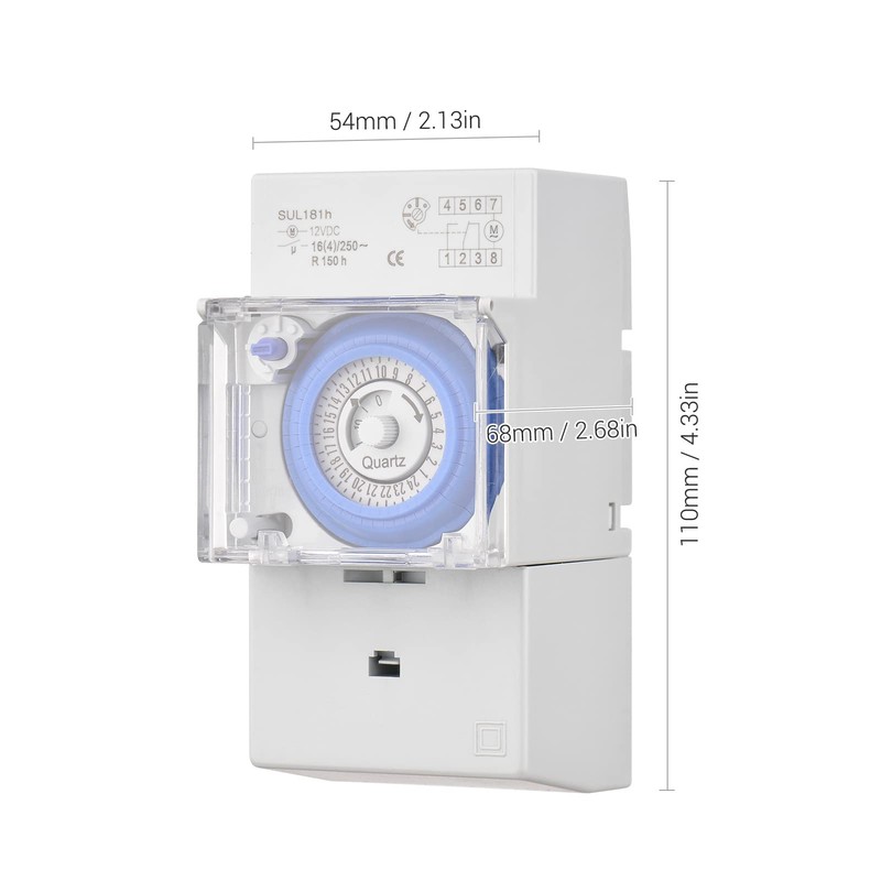 xinyee Mechanical 24 Hours Timer Switch DC 12V 30 Minutes