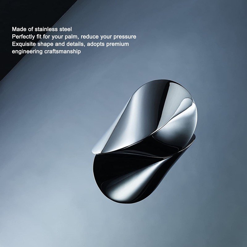 Stainless Steel Hand Massage Ball Reduce Pressure Palm Massager Desktop