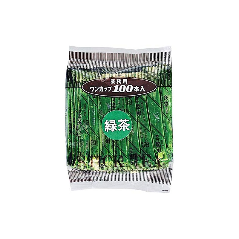 OSK Commercial Stick Powdered Green Tea, 100 Pieces, 0.5 g