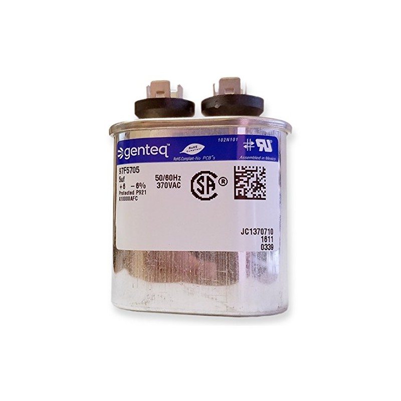 Genteq 5x370 Run Capacitor 5uf 370 Vac