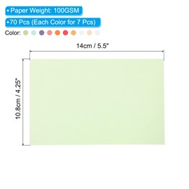 PATIKIL 70 Sheets Vellum Paper 4.25x5.5, Vellum Paper Printable Translucent Paper 100GSM for Invitations Laser InkJet Printing Card Making Crafting Wedding Tracing, 10 Color