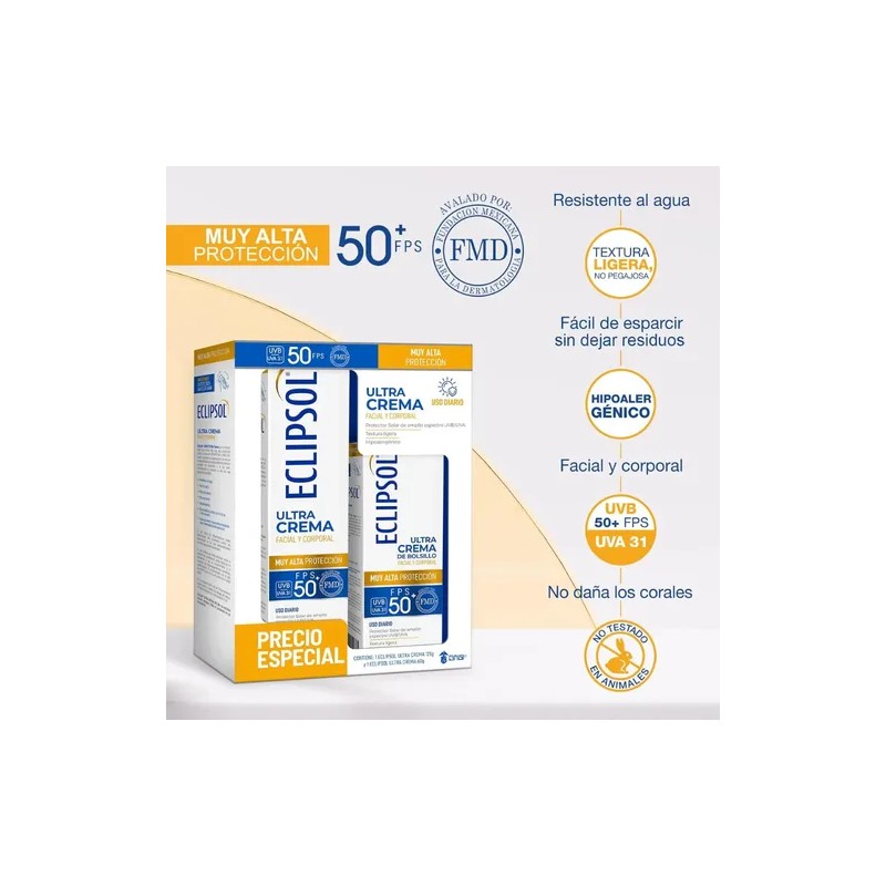 Protector Solar Eclipsol FPS 50 Ultra Crema Sunscreen SPF 50
