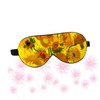 LALAFINA Sunflower Pattern Silk Eye Mask Double Creative Eyepatch for