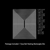 27pcs/set10pcs3D dimensional shaker domes with 17pcs/set rectangular metal stencils transparent