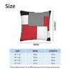 Abucaky Pillowcase Set of 2 Red White Black Grey Geometry