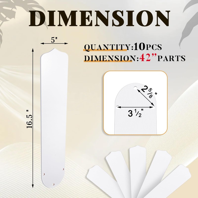 Lineshading 16 1/2'' Fan Blades for 42" Ceiling Fan Replacement
