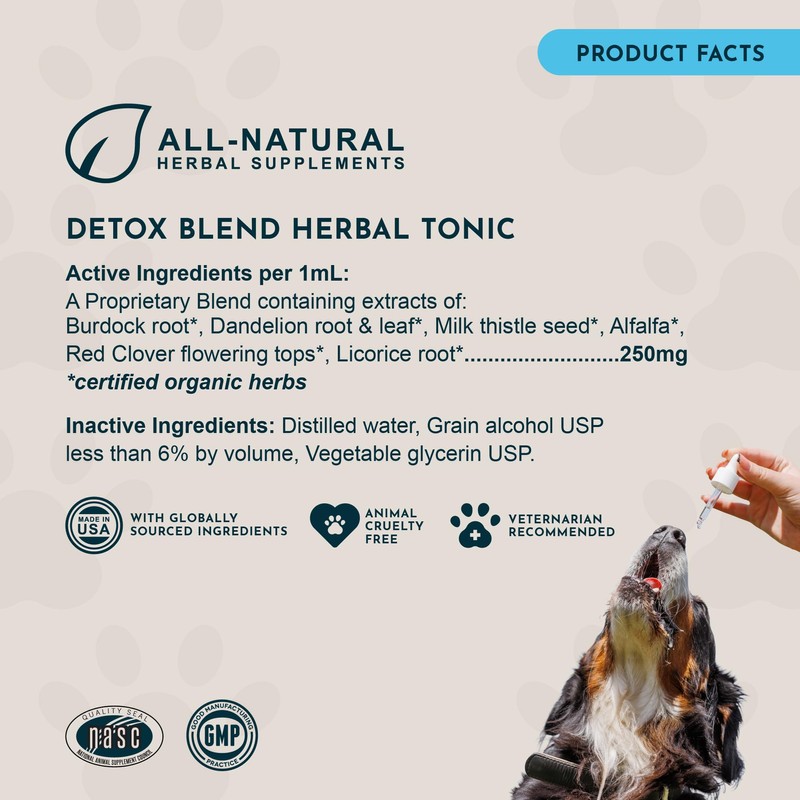 Animal Essentials Detox Blend Liver Support for Dogs and Cats,